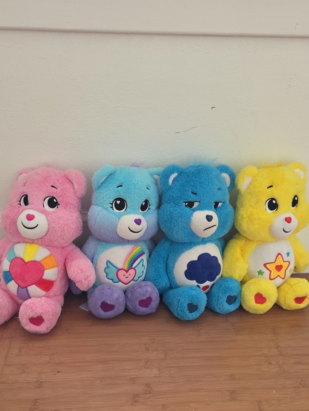 Care Bears Plush Set - Pink, Light Blue, Blue, Yellow